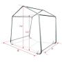 Quictent Storage Shelter 6 x 6- Feet Outdoor Carport Shed Heavy Duty Car Canopy Grey
