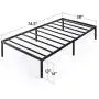 Best Price Mattress 14 Inch Metal Platform Beds w/ Heavy Duty Steel Slat Mattress Foundation (No Box Spring Needed), Black Best Price Mattress 14 Inch Metal Platform Beds w/ Heavy Duty Steel Slat Mattress Foundation (No Box Spring Needed), Black