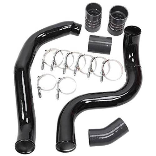 Turbo Intercooler kit Pipe Boot for Ford 6.0L CAC Intercooler Pipe Boot kit 03-07 Tube Powerstroke for Ford F250 F350 F450 F550 (Black&Black)