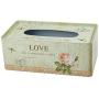 WHHOME Decorative Metal Tissue Holder Country Rural Rectangular Tissue Box Cover - Bathroom, Kitchen, Office Room