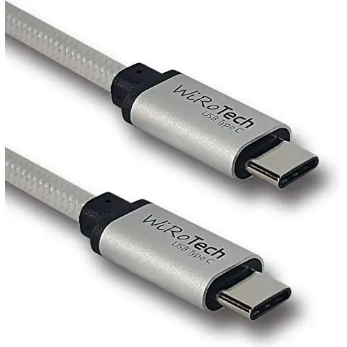 USB C Cable, WiRoTech White USB-C to USB-C Fast Charging Cable (1 Foot, White) USB C Cable, WiRoTech White USB-C to USB-C Fast Charging Cable (1 Foot, White)