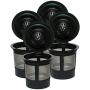 Reusable K Cups For Keurig 2.0 & 1.0 Brewers Universal Fit For Easy To Use Refillable Single Cup Coffee Filters - Eco Friendly Stainless Steel Mesh Filter (Pack of 4)