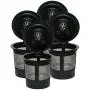 Reusable K Cups For Keurig 2.0 & 1.0 Brewers Universal Fit For Easy To Use Refillable Single Cup Coffee Filters - Eco Friendly Stainless Steel Mesh Filter (Pack of 4)