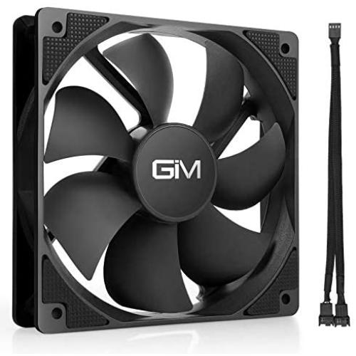 GIM KB-17 PWM Case Fan 120mm High Performance Cooling Quiet Fan, 4 Pin, 200-1800 RPM