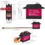DSSERVO DS3225 25KG Metal Gear High Torque Waterproof Digital Servo