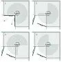DOWELL 28'' Kidney Chrome 2-Shelf Lazy Susans Kitchen Base Cabinet Corner Organizer DOWELL 28'' Kidney Chrome 2-Shelf Lazy Susans Kitchen Base Cabinet Corner Organizer
