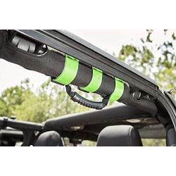 Rugged Ridge 13505.05 Ultimate Grab Handle Kit, Green for 55-current Jeep CJ/Wrangler/Gladiator