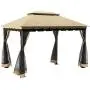 YITAHOME 10 x 12 ft Outdoor Double Roof Canopy Gazebo with Mosquito Netting, Soft-Top Garden Tent with Steel Frame for Patio, Backyard, Deck (10 x 12 ft) YITAHOME 10 x 12 ft Outdoor Double Roof Canopy Gazebo with Mosquito Netting, Soft-Top Garden Tent with Steel Frame for Patio, Backyard, Deck (10 x 12 ft)