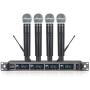 XTUGA A140 Wireless Microphone System, 4-Channel UHF Cordless Mic Set with Four Handheld Mics, All Metal Build, Fixed Frequency, Long Range 300ft, Ideal for Church,Karaoke (4 Handheld)