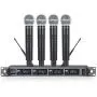 XTUGA A140 Wireless Microphone System, 4-Channel UHF Cordless Mic Set with Four Handheld Mics, All Metal Build, Fixed Frequency, Long Range 300ft, Ideal for Church,Karaoke (4 Handheld)