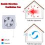 SAILFLO Exhaust Shutter Fan 8 Inch 300 CFM, 2 Direction Reversible Strong Airflow Ventilation Blower for Bathroom Attic Kitchen Window Basement, 8& Diameter Propeller - 12&×12&Panel