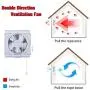 SAILFLO Exhaust Shutter Fan 8 Inch 300 CFM, 2 Direction Reversible Strong Airflow Ventilation Blower for Bathroom Attic Kitchen Window Basement, 8& Diameter Propeller - 12&×12&Panel SAILFLO Exhaust Shutter Fan 8 Inch 300 CFM, 2 Direction Reversible Strong Airflow Ventilation Blower for Bathroom Attic Kitchen Window Basement, 8& Diameter Propeller - 12&×12&Panel