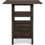 New Classic Furniture Derby Counter Table & 4 Stool Set, Chocolate