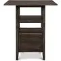 New Classic Furniture Derby Counter Table & 4 Stool Set, Chocolate