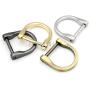 CRAFTMEMORE D-Rings Screw In Shackle Horseshoe U Shape D Ring DIY Leather Craft Key Holder Purse Accessories for 1 Inch Strap Pack of 4 (Gold)