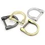 CRAFTMEMORE D-Rings Screw in Shackle Horseshoe U Shape D Ring DIY Leather Craft Key Holder Purse Accessories for 1 Inch Strap Pack of 4 (Silver)