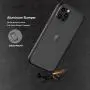 Slim Thin Phone Case Compatible with iPhone 12 Pro Max, Metal Bumper Cover with Soft TPU Inner [No Signal Interference][Support Wireless Charging] Compatible for iPhone 12 Pro Max (Black)