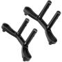 Hobbypark Metal Aluminum Body Mount Set (Front & Rear) for Arrma 1/10 Granite 4X4, Replacement of AR320404 (Black)