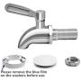 Updated More Durable Beverage Dispenser Replacement Spigot,Stainless Steel Polished Finished, Water Dispenser Replacement Faucet, fits Berkey and other Gravity Filter systems as well
