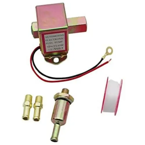 GoodQbuy 12V 4-6 PSI Universal Heavy Duty Standard Metal Facet Automotive Electric Fuel Pump is compatible with Gasoline & Diesel 5/16 8mm Brass Fitting GoodQbuy 12V 4-6 PSI Universal Heavy Duty Standard Metal Facet Automotive Electric Fuel Pump is compatible with Gasoline & Diesel 5/16 8mm Brass Fitting
