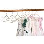 Amber Home 12'' Rose Gold Kids Baby Hangers 20Pack, Strong Metal Children Clothes Hangers for Closet, Space Saving Infant Hanger for Toddler Coats Pants (Rose Gold, 20)