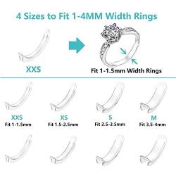 Invisible Ring Size Adjuster for Loose Rings Ring Adjuster Sizer Fit Thin Rings with Jewelry Polishing Cloth