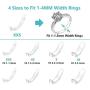 Invisible Ring Size Adjuster for Loose Rings Ring Adjuster Sizer Fit Thin Rings with Jewelry Polishing Cloth