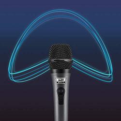 Moukey Dynamic Cardioid Home Karaoke Microphone, 13 ft XLR Cable Metal Handheld Wired Mic Corded for Singing/PA Speaker/Amp/Mixer/Karaoke Machine & Speech/Wedding/Stage -Grey (MWm-5)