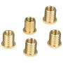 Homyl Pack of 5 Universal Gear Shift Knob Adapter Nuts Insert Set M10x1.25 Gold
