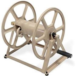 Liberty Garden 709 Steel Wall/Floor Mounted Hose Reel, Holds 200-Feet of 5/8-Inch Hose - Tan