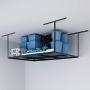 FLEXIMOUNTS 4x6 Heavy Duty Overhead Garage Adjustable Ceiling Storage Rack, 72'' Length x 48'' Width x 40'' Height (Black)