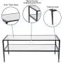 Flash Furniture Newport Collection Glass Coffee Table with Black Metal Frame Flash Furniture Newport Collection Glass Coffee Table with Black Metal Frame