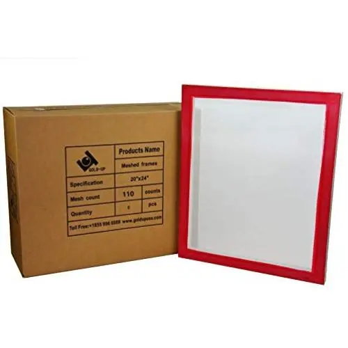 20 x 24 Inch Pre-Stretched Aluminum Silk Screen Printing Frames with 110 White Mesh (6 Pack Screens) 20 x 24 Inch Pre-Stretched Aluminum Silk Screen Printing Frames with 110 White Mesh (6 Pack Screens)