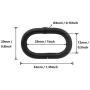 BIKICOCO 1 Metal Oval Ring Buckle Loops Non Welded for Leather Purse Bags Handbag Straps, Black - Pack of 10