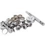 crafts man 150 PCS Canvas Snap Kit Tool,Metal Screws Snaps Marine Grade 3/8'' Socket Stainless Steel Boat Canvas Snaps with 2 Pcs Setting Tool for Boat Cover Furniture (150 pcs)