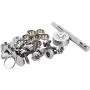 crafts man 150 PCS Canvas Snap Kit Tool,Metal Screws Snaps Marine Grade 3/8'' Socket Stainless Steel Boat Canvas Snaps with 2 Pcs Setting Tool for Boat Cover Furniture (150 pcs)