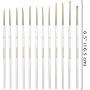 Detail Paint Brush Set - 12 Miniature Brushes for Fine Detailing & Art Painting - Acrylic, Watercolor, Gouache, Oil - Models, Airplane Kits, Ink, Warhammer 40k - Artist Quality Supplies by MyArtscape