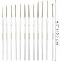 Detail Paint Brush Set - 12 Miniature Brushes for Fine Detailing & Art Painting - Acrylic, Watercolor, Gouache, Oil - Models, Airplane Kits, Ink, Warhammer 40k - Artist Quality Supplies by MyArtscape