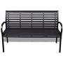 Festnight 3-Seater Outdoor Patio Garden Bench Porch Chair Seat with Steel Frame Solid Construction 49'' x 24'' x 32''
