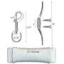 EKEV Flag Pole Hardware Parts Repair Kits - 3'' Topper Gold Ball + 50 Ft Halyard Rope + 6'' Cleat Hook + 4 Flag Swivel Snap Hooks + Flagpole Pulley Truck for 2'' OD Tube EKEV Flag Pole Hardware Parts Repair Kits - 3'' Topper Gold Ball + 50 Ft Halyard Rope + 6'' Cleat Hook + 4 Flag Swivel Snap Hooks + Flagpole Pulley Truck for 2'' OD Tube
