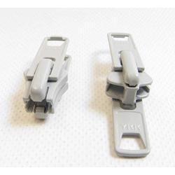 YKK Zipper Pull Tab Sliders Boat Canvas #10 Vislon Double Metal Pull Tab Zipper Sliders, 2 Piece, Gray