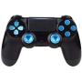 eXtremeRate Blue Metal Buttons for Playstation 4 Controller, Aluminum Analog Thumbsticks & Bullet Buttons & D-pad Replacements Kits for PS4 Slim Pro Controller