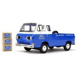 First Gear 1/25 Scale Diecast Collectible Ford Tractor Parts & Service 1960s Ford Econoline Pickup with Three Boxes (#40-0395)