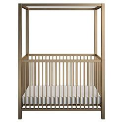 Little Seeds Monarch Hill Haven Metal Canopy Crib, Gold