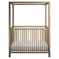 Little Seeds Monarch Hill Haven Metal Canopy Crib, Gold