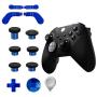 Easegmer Plating Elite Series 2 Kits - 13 in 1 Metal Interchangeable 6 Swap Thumbsticks Joysticks, 4 Trigger Paddles and 2 Dpads for Elite Series 2 Xbox One Controller (Blue-Plating)