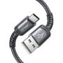 USB Type C Cable 3A Fast Charging [2-Pack 3.3ft], JSAUX USB-A to USB-C Charge Braided Cord Compatible with Samsung Galaxy S10 S9 S8 S20 Plus A51 A11,Note 10 9 8, PS5 Controller, USB C Charger(Grey)