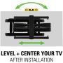 SANUS Advanced Universal Full-Motion Premium TV Wall Mount for 46” to 95” Flat Screen TVs - Features 8º Of Tilt & 55º Of Swivel, Ideal For Extra Large TVs - UL Listed & Safety Tested - VXF730-B2