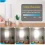 Touch Control Table Lamp with 2 USB Charging Ports and AC Outlet, 3-Way Dimmable Bedside Nightstand Table Lamp with Silver Brushed Metal Base for Bedroom, Living Room, Bulb Included