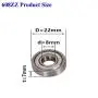 608ZZ Skateboard Bearing, Double Metal Shielded Deep Groove Ball Bearings 8x22x7mm 608 ZZ Bearing Ball Bearing 3D Printers Parts (10 Pack) 608ZZ Skateboard Bearing, Double Metal Shielded Deep Groove Ball Bearings 8x22x7mm 608 ZZ Bearing Ball Bearing 3D Printers Parts (10 Pack)